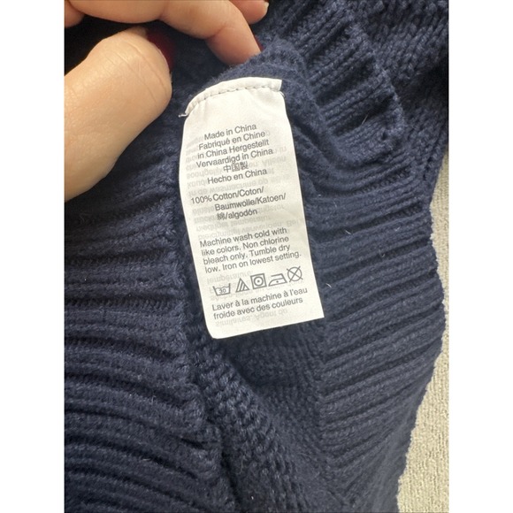 J‎ Crew 1988 Roll Neck Sweater Women's Blue Cotton Knit Classic Fit XXXS - Picture 6 of 8